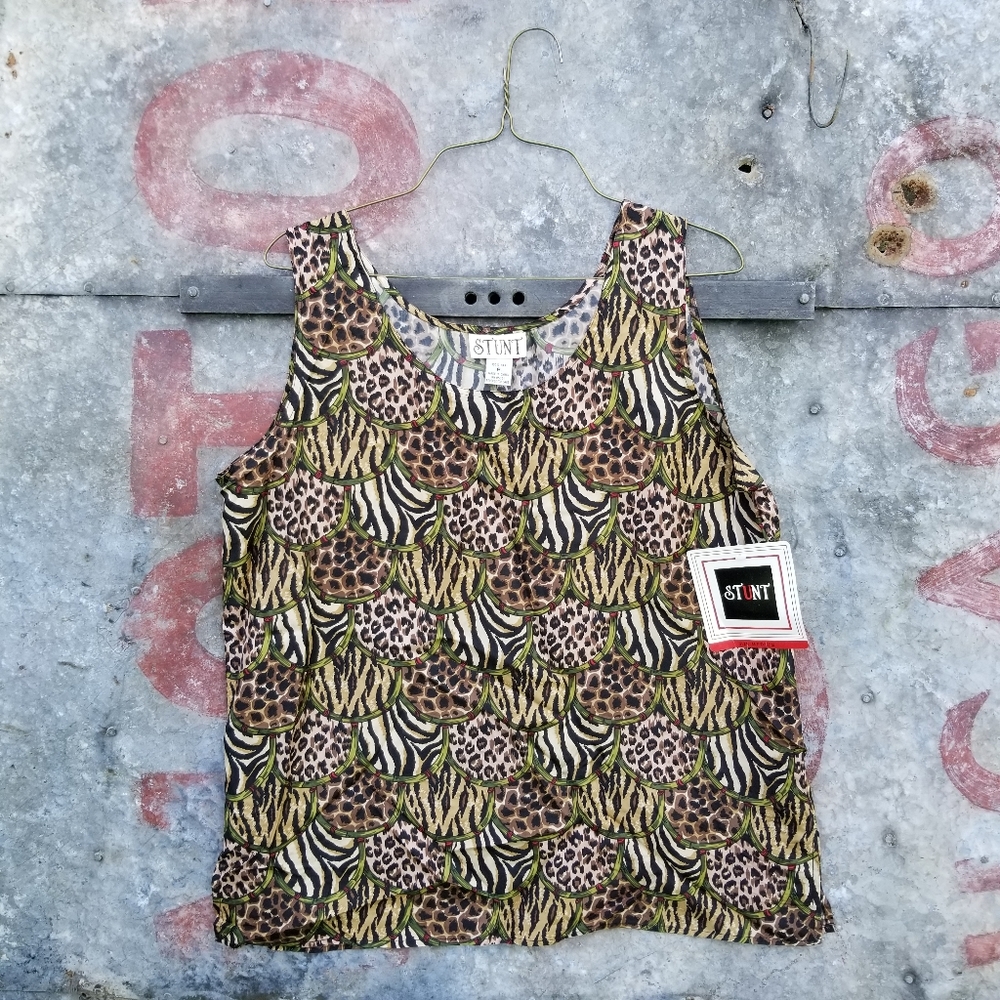 VTG 90s SILK Sleeveless Boxy Tank Top